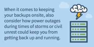 Consider power outages