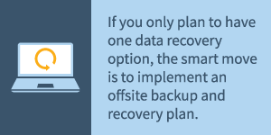 Implement an offsite backup and recovery plan