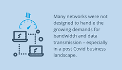 Many networks were not designed to handle the growing demands for bandwidth and data transmission