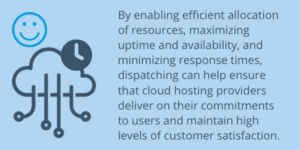 dispatching can help ensure that cloud hosting providers deliver on their commitments